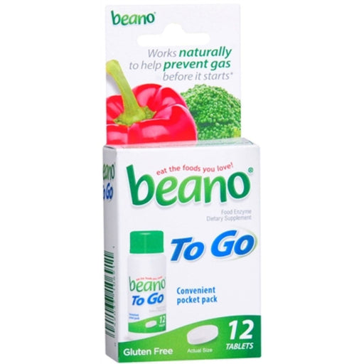 Beano Beano To Go Food Enzyme Dietary Supplement Tablets Vitamins & Supplements