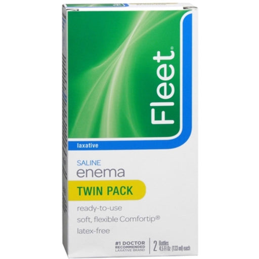Fleet Fleet Laxative Saline Enema, Twin Pack - 9oz Health & Beauty