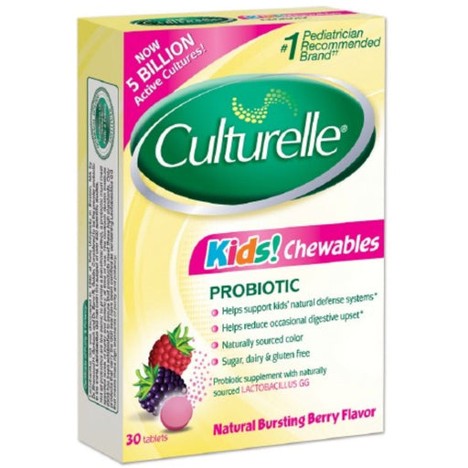 Culturelle Culturelle Kids, Purely Probiotics Chewables, 3+ Years, Bursting Berry Flavor, 30 Chewable Tablets Vitamins & Supplements