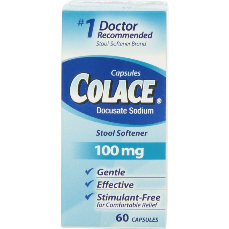 Colace Colace Stool Softener, Regular Strength, 100 Mg, Capsules Health & Beauty