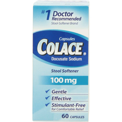 Colace Colace Stool Softener, Regular Strength, 100 Mg, Capsules Health & Beauty