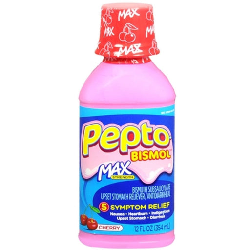Pepto Bismol Pepto Bismol Liquid Ultra – 5 Symptom Fast Relief (Cherry Flavor, 12 oz) Health & Beauty