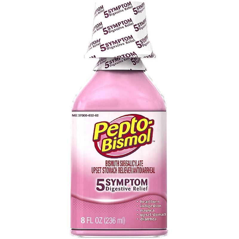 Pepto Bismol Pepto Bismol Upset Stomach Reliever/Antidiarrheal, 5 Symptom Relief 8 Fl Oz Health & Beauty