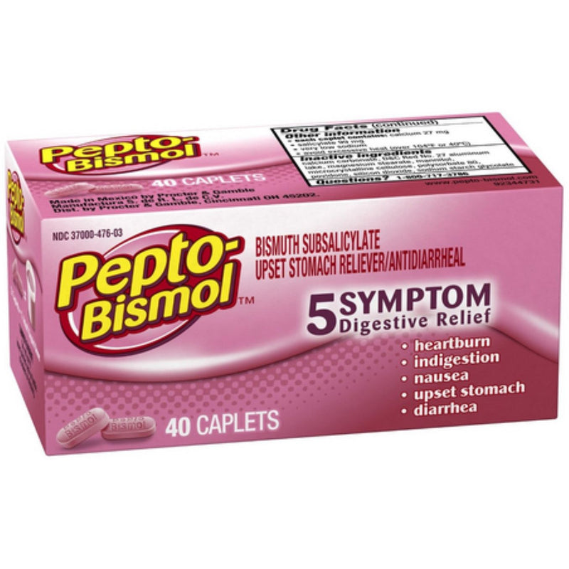 Pepto Bismol Pepto Bismol 5-Symptom Relief Caplets - 40 Count Medicine & Drugs