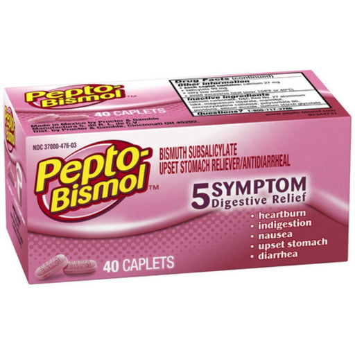 Pepto Bismol Pepto Bismol 5-Symptom Relief Caplets - 40 Count Medicine & Drugs