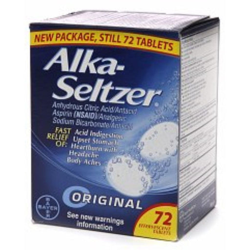 Alka-Seltzer Alka-Seltzer Effervescent Tablets Original Antacid 72 Ea Box Medicine & Drugs