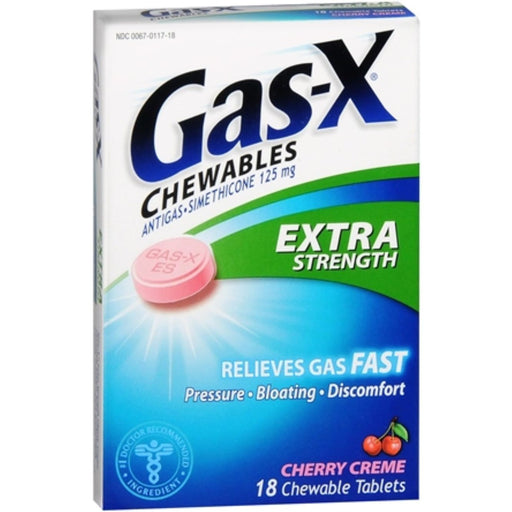 Gas-X Gas-X Antigas, Extra Strength, 125 Mg, Chewable Tablets, Cherry Creme Health & Beauty