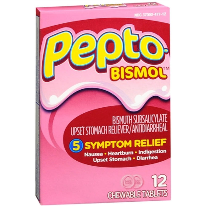 Pepto Bismol Pepto Bismol Upset Stomach Reliever/Antidiarrheal, Chewable Tablets Health & Beauty