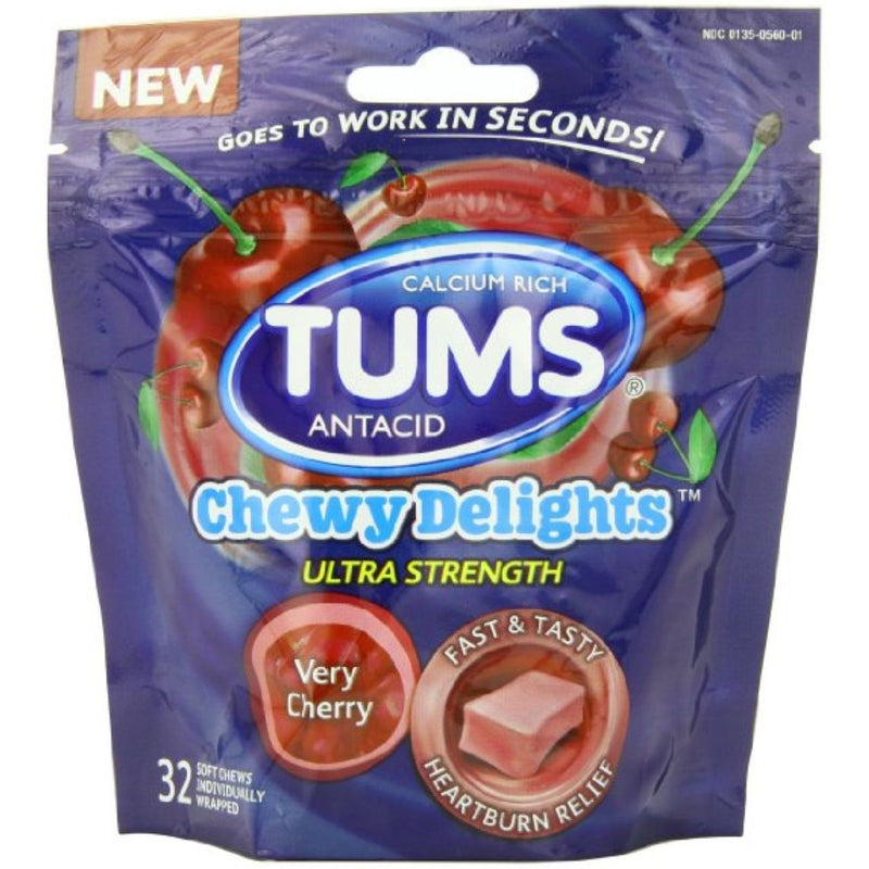 Tums Tums® Chewy Delights Ultra Strength – Very Cherry Soft Chews Health & Beauty