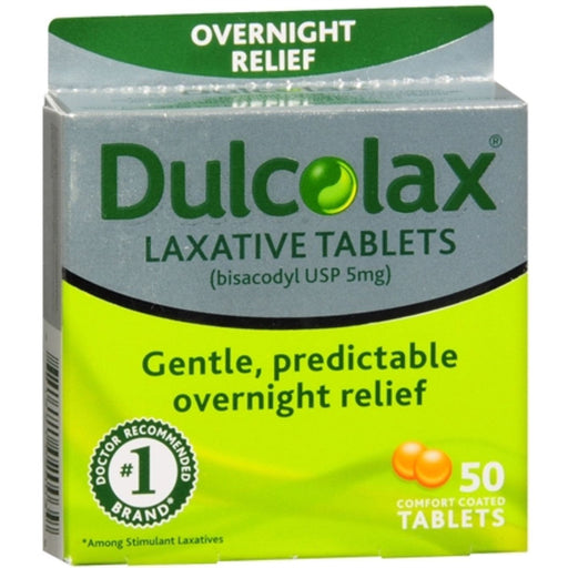 Dulcolax Dulcolax Overnight Laxative, 5 Mg, Comfort Coated Tablets Health & Beauty