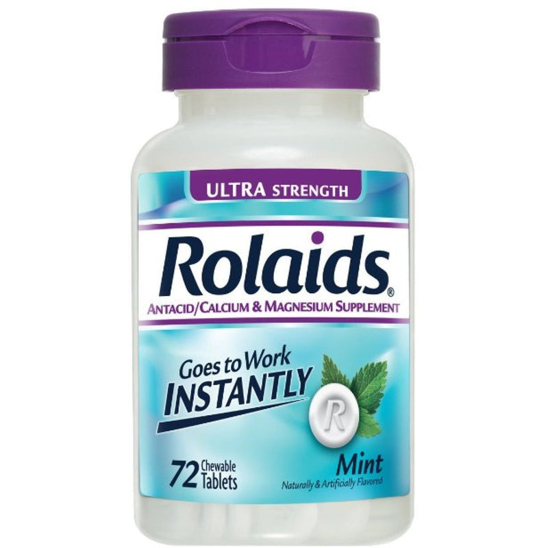 Rolaids Rolaids Antacid, Ultra Strength, Chewable Tablets, Mint Health & Beauty White Smoke