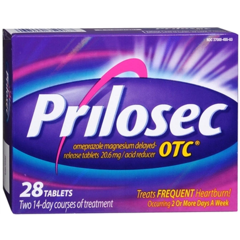 Prilosec Prilosec OTC Heartburn Relief, Omeprazole, Acid Reducer 28 Tablets Omeprazole White Smoke