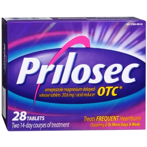Prilosec Prilosec OTC Heartburn Relief, Omeprazole, Acid Reducer 28 Tablets 28.0ea Health & Beauty