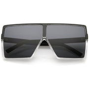 zeroUV Oversize Retro Modern Futuristic Square Aviator Sunglasses C475 Sunglasses