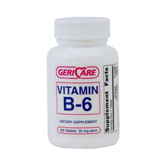 Geri-Care Geri-Care Vitamin B-6 Supplement 50 Mg Strength Tablet 100 Per Bottle Medical Supplies