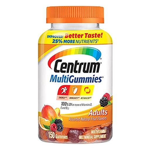 Centrum Centrum MultiGummies Gummy Multivitamin For Adults, Multivitamin/Multimineral Supplement With Vitamins D, B And E, Assorted Fruit Flavor Vitamins & Supplements
