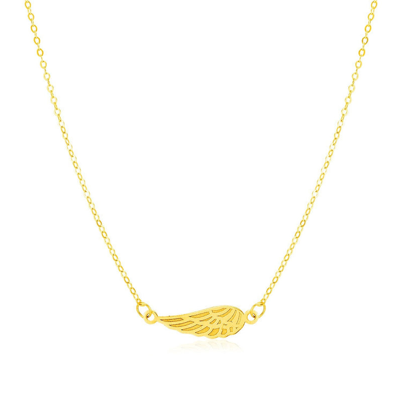 Bids.com 14K Yellow Gold Angel Wing Necklace Necklaces