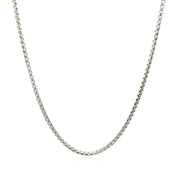 Bids.com Sterling Silver Rhodium Plated Round Box Chain 1.5mm Necklaces