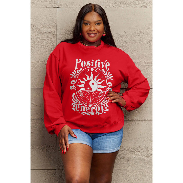 Simply Love POSITIVE ENERGY Graphic Sweatshirt