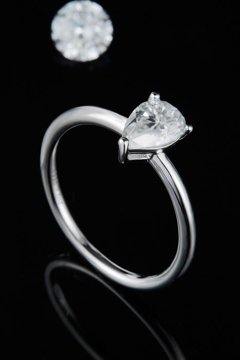 1 Carat Moissanite 925 Sterling Silver Solitaire Ring