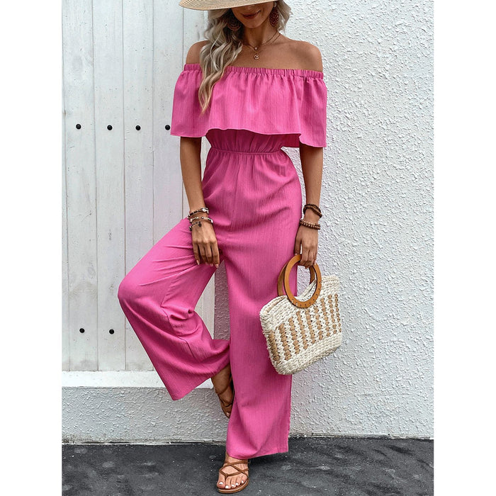 Off-Shoulder Wide Leg Jumpsuit