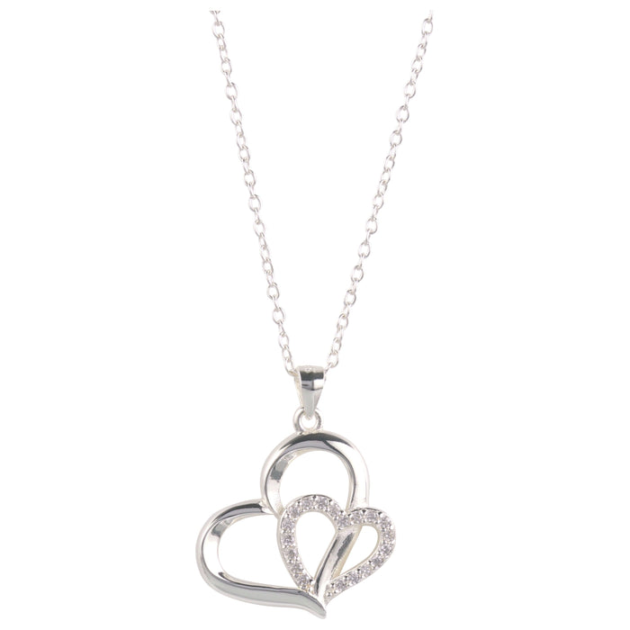 Eternity Love Heart Pave Necklace