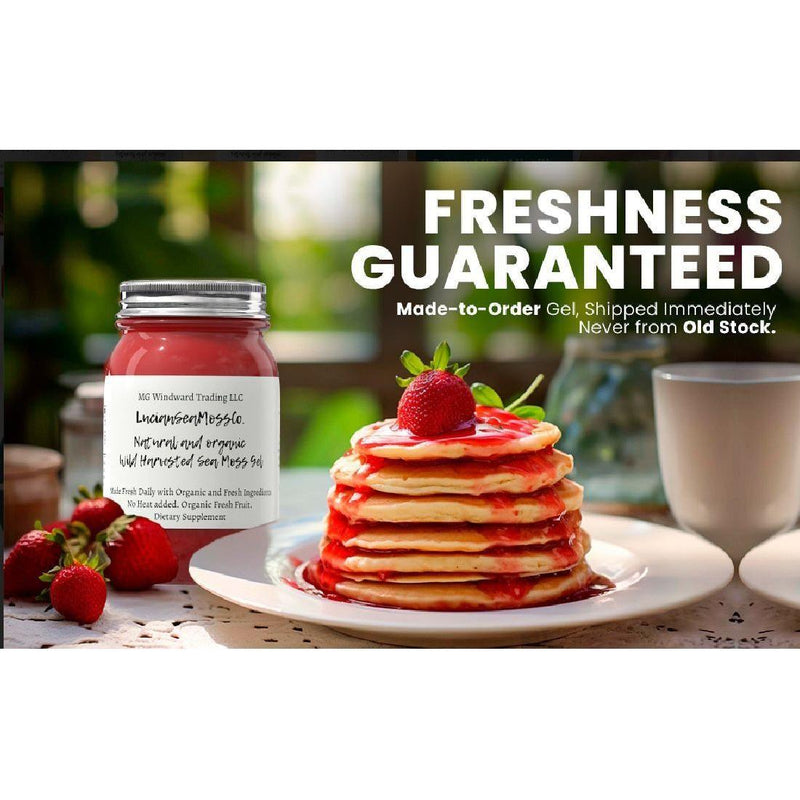 MG Windward Trading LLC Organic Fresh Fruit Infused Sea Moss Gel 26 Flavor Choices! Fruit Infused Sea Moss Gel