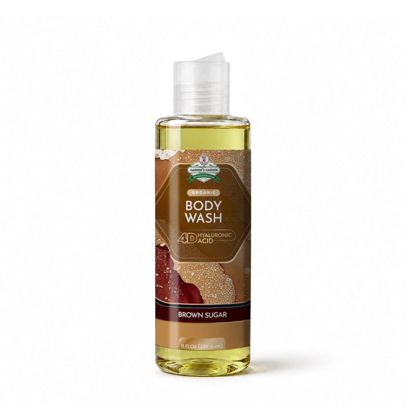 Garner's Garden 4D Hyaluronic Acid Body Wash | Organic Body Wash White Smoke 4D HA Body Wash Brown Sugar / 8 oz (try me)