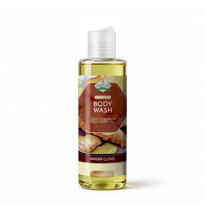 Garner's Garden 4D Hyaluronic Acid Body Wash | Organic Body Wash White Smoke 4D HA Body Wash Ginger Clove / 8 oz (try me)