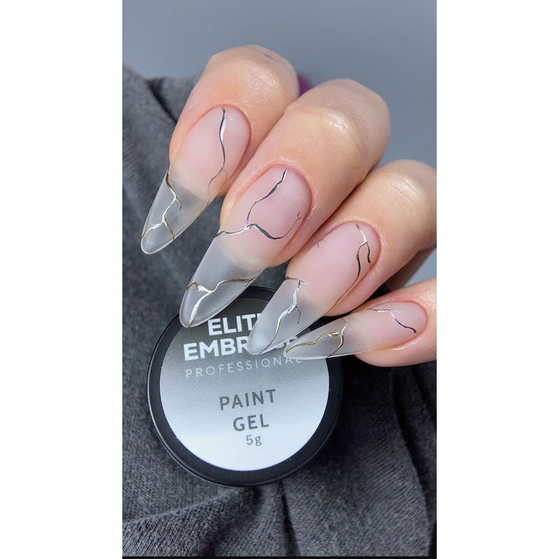nbmsupply ELITE EMBRACE Professional Metallic Paint Gel Silver 5g  EMGS05