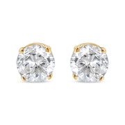 Bids.com 14K Yellow Gold 1/2 Cttw Round-Cut Diamond Solitaire Stud Earrings (O-P Color, SI2-I1 Clarity) Earrings