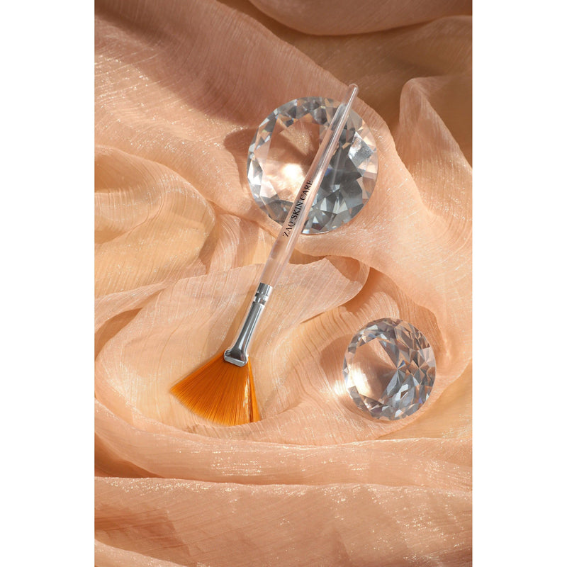ZAQ Skin & Body Fan Mask Brush with Synthetic Bristles & Acrylic Handle