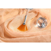 ZAQ Skin & Body Fan Mask Brush with Synthetic Bristles & Acrylic Handle