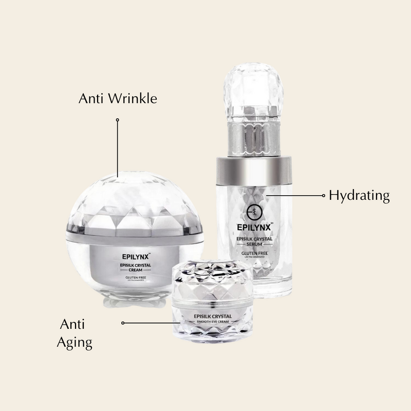 EpiLynx Wrinkle Smoothing Hydration Set for Sensitive Skin – Vegan, Gluten-Free 3-Piece Brightening & Firming Collection Face Creams