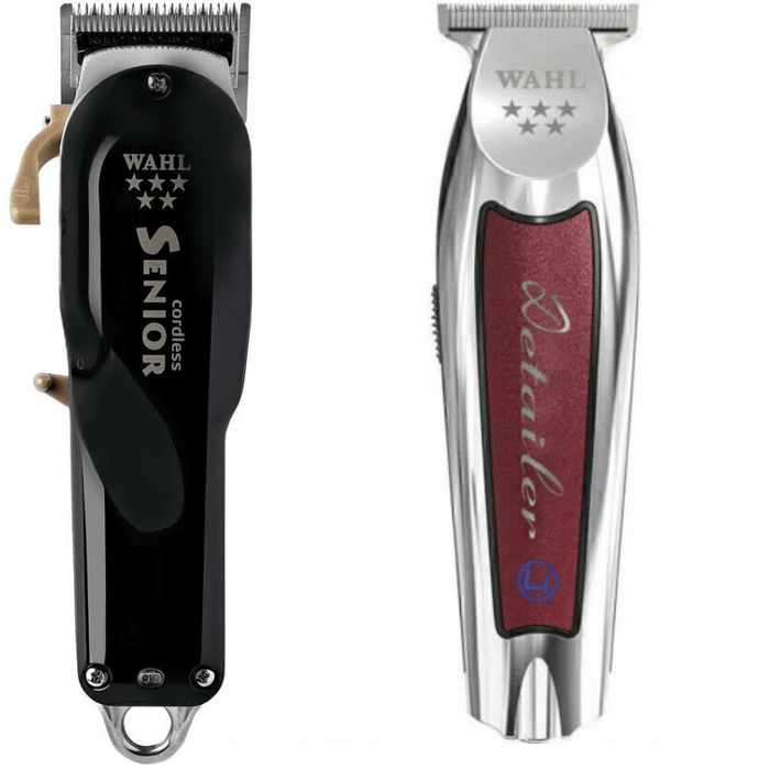 Wahl Professional 5-Star Series Cord/Cordless Senior 8504-400 & Detailer Li Trimmer 8171