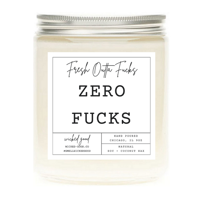 Zero Fucks Candle by Wicked Good Perfume