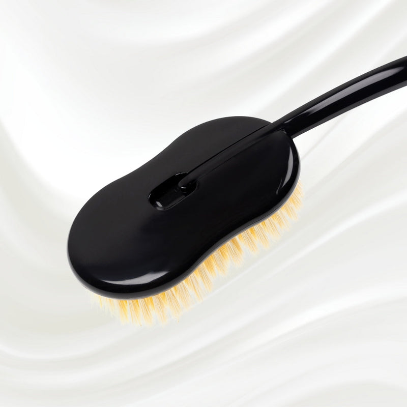 Natural Bristle Shower Back Brush - Long Handle for Full Back Exfoliation (48cm)