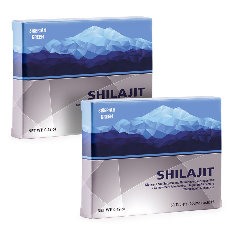 SiberianGreen.com Blue Mountain Mumiyo Shilajit Tablets – 120 Count (2 x 60 Pack) Herbs