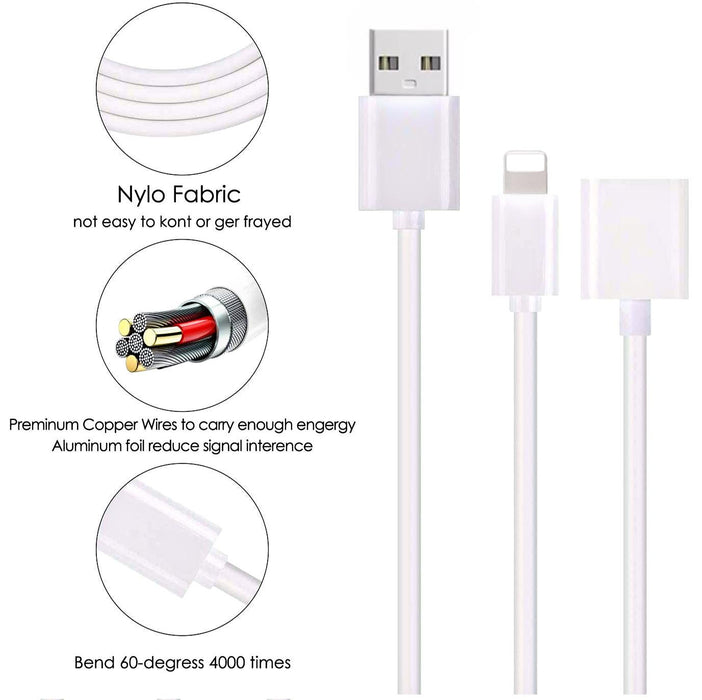 Top-Up 2-in-1 Cable for Apple Pencil Charging Adapter