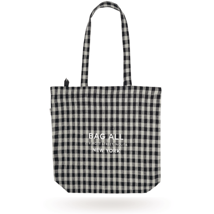 Bag-All - New York City Tote With Zipper And Inside Pocket, Gingham