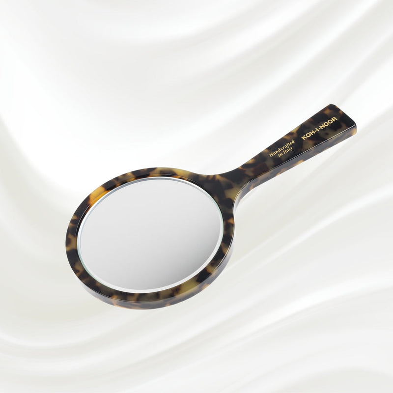 Luxury Hand Mirror - Garden Green Acetate with German Glass