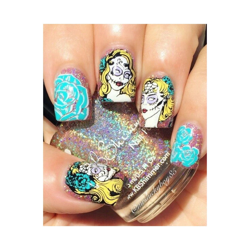UberChic Beauty Sugar Skulls-01 Stamping Plate
