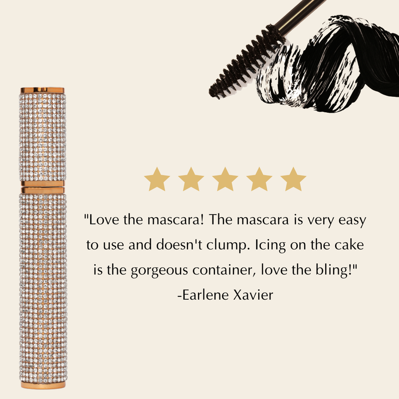 EpiLynx Mega Volume Vegan Mascara – Smudge-Proof with Handmade Diamond Case