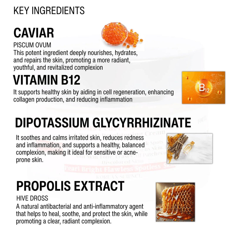 gymsegbë Precious Pearl Radiance Brightening Cream Anti-Aging, Dark Spots, Hyperpigmentation