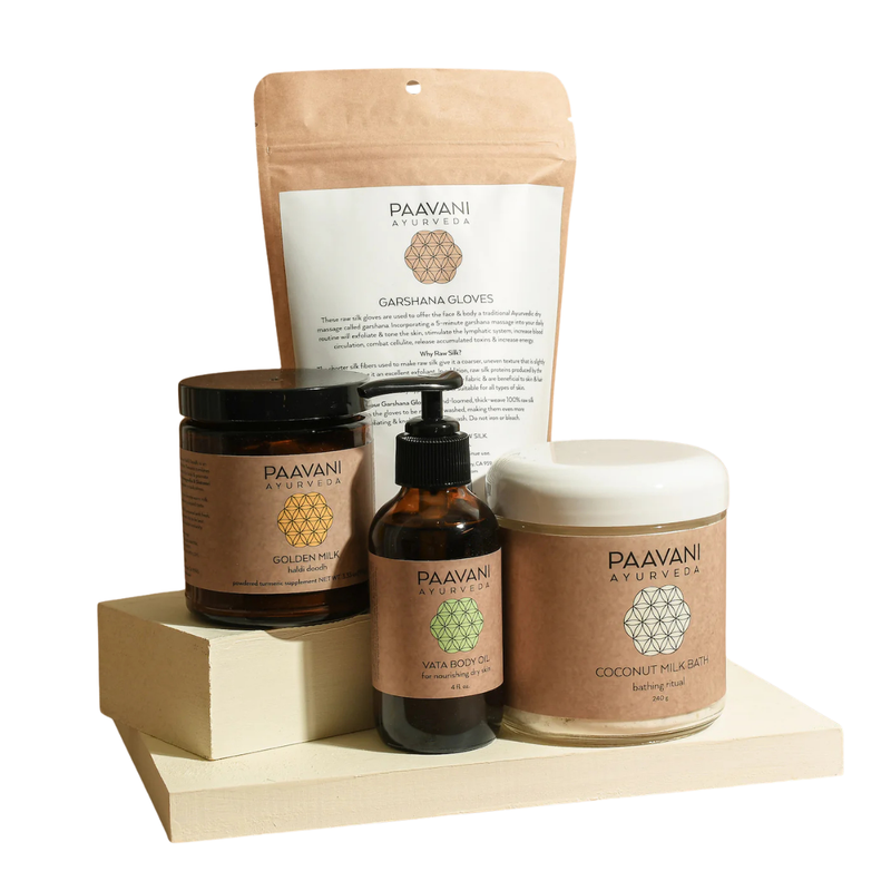 Paavani Ayurveda Bath Stack | Ayurvedic Self-Care Ritual for Body, Mind, Spirit & Skin simple