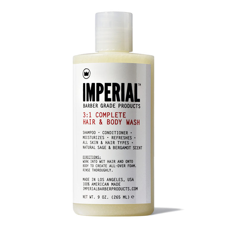 Imperial Barber Products 3:1 Complete Hair & Body Wash Shave & Skin Care