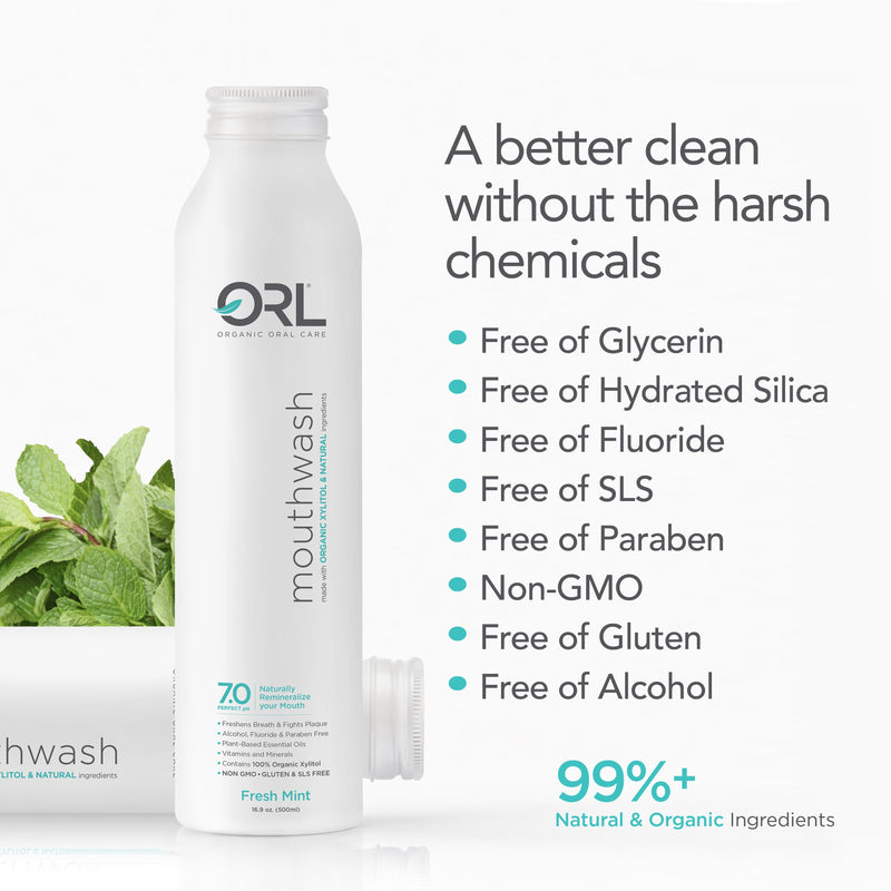ORL Natural Mouthwash made with the Finest Clean Ingredients Mouthwash