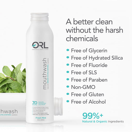 ORL Natural Mouthwash made with the Finest Clean Ingredients Mouthwash