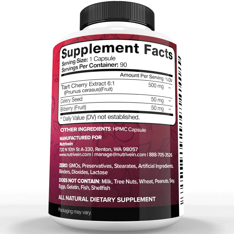 Nutrivein Tart Cherry - 90 Capsules VI-AGZV-6330