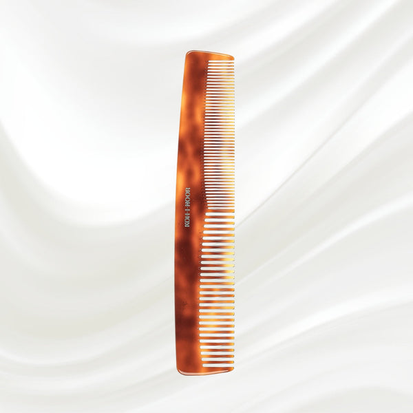 KOH-I-NOOR Beauty USA Jaspè Dual-Tooth Comb - Wide & Narrow Teeth for Detangling & Smoothing Combs Tan Large,Medium,Small
